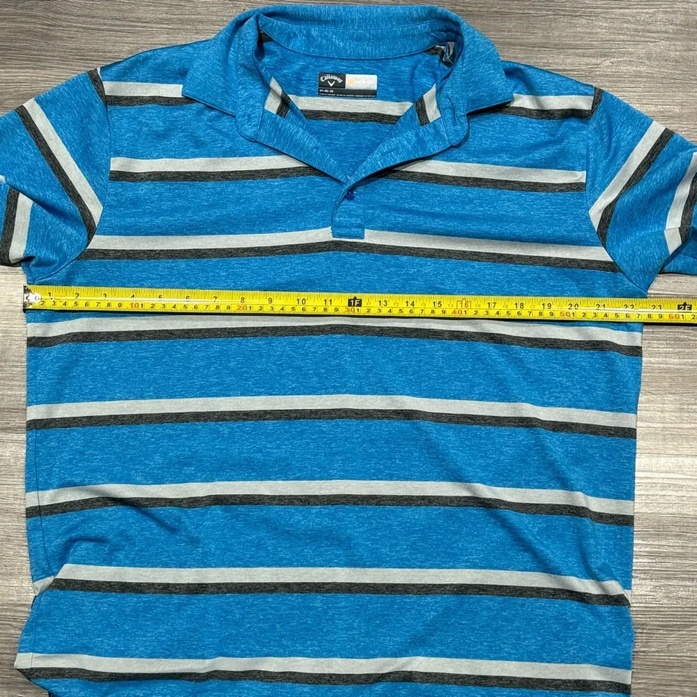 MENS CALLAWAY GOLF SHIRT size medium blue gray black